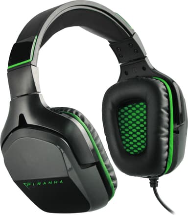 Piranha HX90 gamingheadset (svart & grönt)