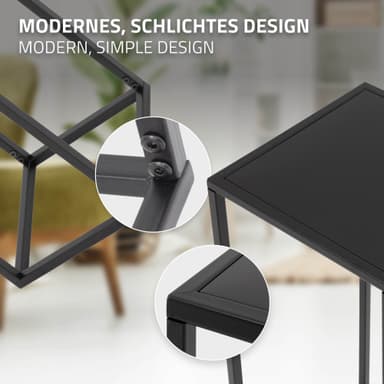 ML Design blomställning 2, svart, 20x60x20/30x70x30cm