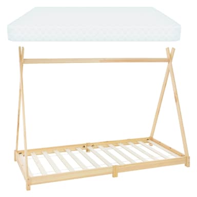 ML-Design BäddTipi 90 x 200 cm med slitsad ram, natur