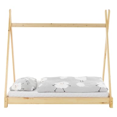 ML Design BedTipi 80 x 160 cm slitsad ram, natur