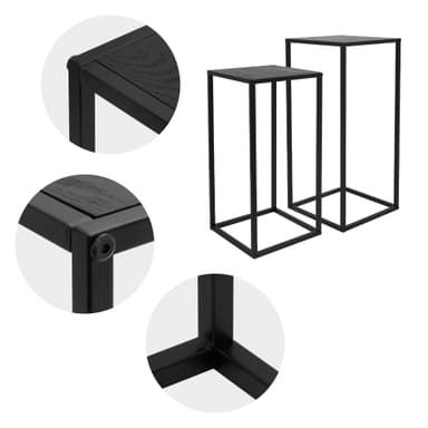 ML-Design Set med 2 pallar för blommor och växter, 24x50x24cm / 27x60x27cm