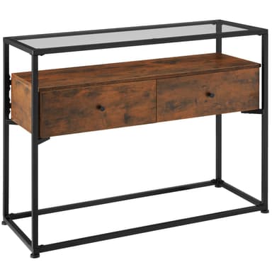 tectake Konsolbord Reading 101,5x41,5x80,5cm - Industriellt mörkt trä, rustikt