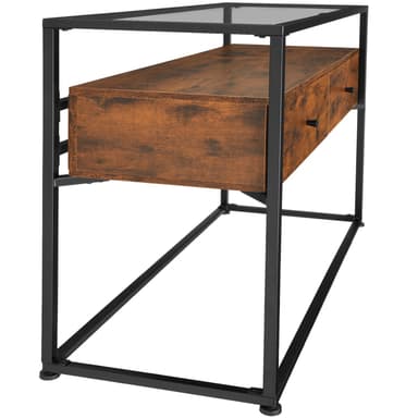 tectake Konsolbord Reading 101,5x41,5x80,5cm - Industriellt mörkt trä, rustikt