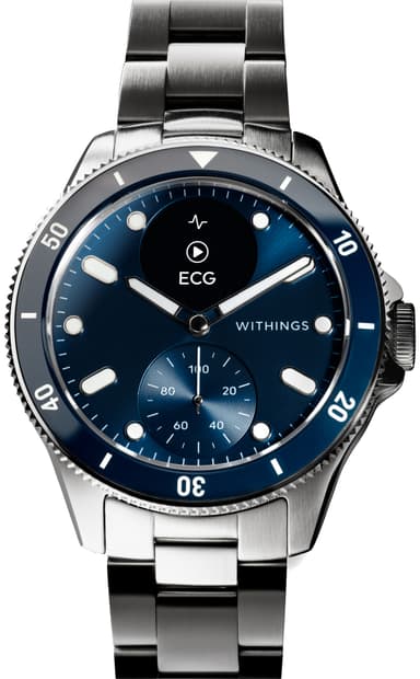 Withings ScanWatch Nova hybridklocka 42 mm (blå)