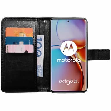 Plånboksfodral 3-kort Motorola Edge 40 Pro - Svart