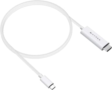 Hyper HyperDrive HDMI till USB-C-kabel 2,5 m (vit)