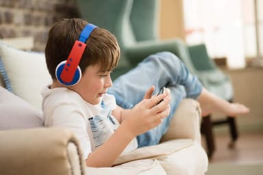 JVC KD9 trådlösa on-ear hörlurar (blå)