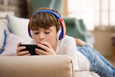 JVC KD9 trådlösa on-ear hörlurar (blå)