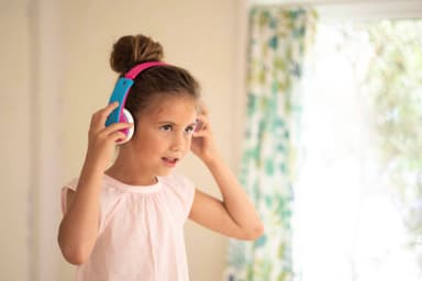 JVC KD9 trådlösa on-ear hörlurar (rosa)