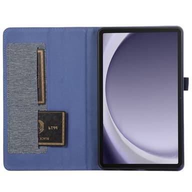 Samsung Galaxy Tab A9 Vikbart fodral korthållare Tygtextur