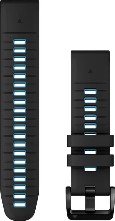 Garmin 22 mm QuickFit Silicone klockarmband (svart/blå)