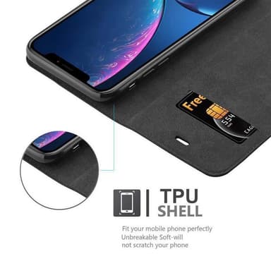 iPhone XR Plånboksfodral Skal (Svart)