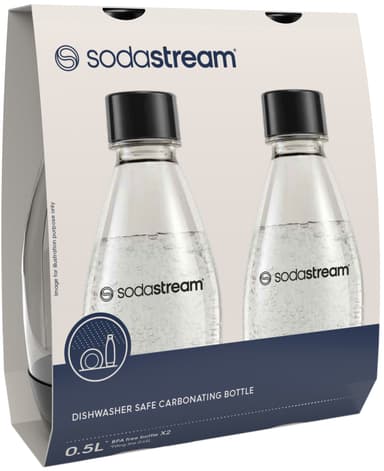 SodaStream DWS Fuse kolsyreflaska 1748223770 (2-pack, svart)