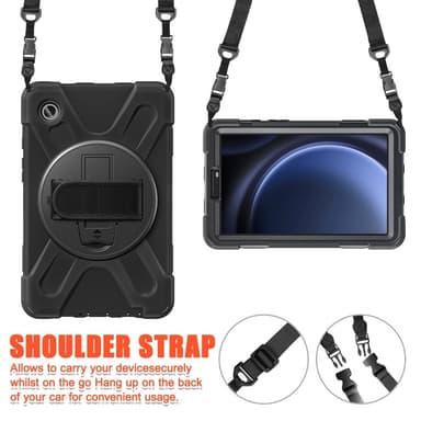 Samsung Galaxy Tab A9 Heavy Duty Armor skal med axelrem