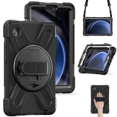 Samsung Galaxy Tab A9 Heavy Duty Armor skal med axelrem