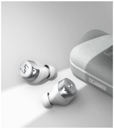 Sennheiser Momentum 4 True Wireless in-ear hörlurar (vit silver)