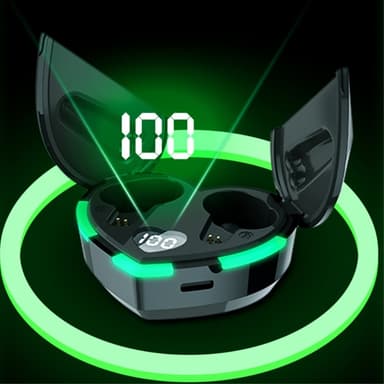 Bluetooth 5.3 In-Ear Hörlurar + Hjärta Laddningsfodral - Svart