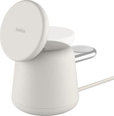 Belkin BoostCharge Pro 2in1 MagSafe 15W trådlös laddare (sand)