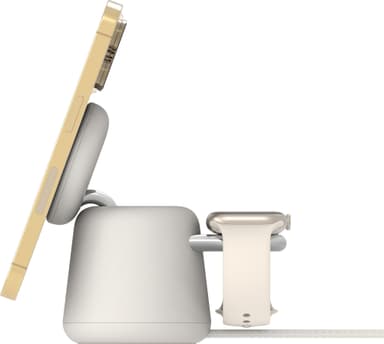 Belkin BoostCharge Pro 2in1 MagSafe 15W trådlös laddare (sand)