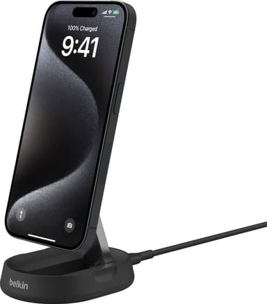 Belkin BoostCharge Pro Qi2 15W magnetisk konvertibel laddare (svart)
