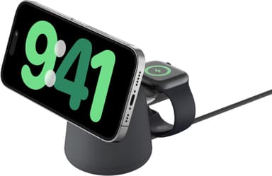 Belkin BoostCharge Pro 2in1 MagSafe 15W trådlös laddare (svart)