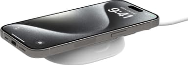 Belkin BoostCharge Pro Qi2 15W magnetisk konvertibel laddare (vit)