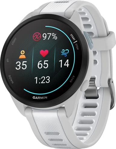Garmin Forerunner 165 sportklocka 43mm (vit)