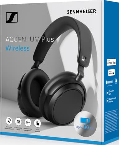 Sennheiser Accentum Plus trådlösa around-ear hörlurar (svarta)