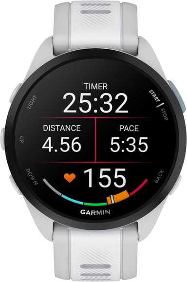 Garmin Forerunner 165 sportklocka 43mm (vit)