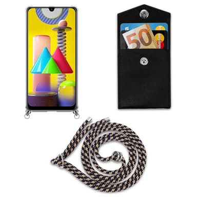Samsung Galaxy M31 Skal Fodral Kedja (Blå)