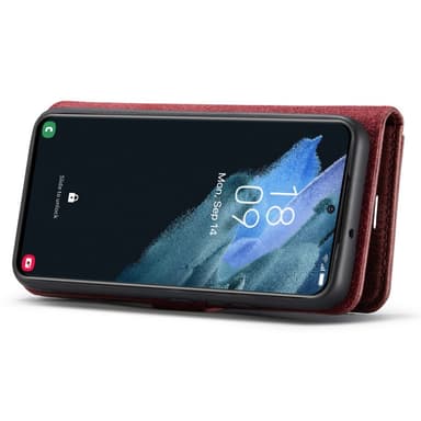 DG MING Samsung S24 2-i-1 Magnet Plånboksfodral - Röd