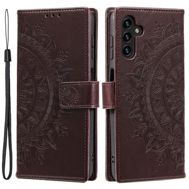 SKALO Samsung S24 Mandala Plånboksfodral - Brun
