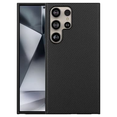 SKALO Samsung S24 Ultra Carbon Fiber TPU-skal - Svart