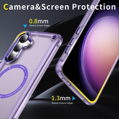 SKALO Samsung S24 Transparent TPU Magnet/Metall Skal - Lila