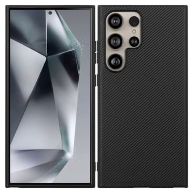SKALO Samsung S24 Ultra Carbon Fiber TPU-skal - Svart