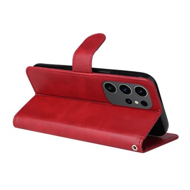SKALO Samsung S24 Ultra PU-Läder Plånboksfodral - Röd