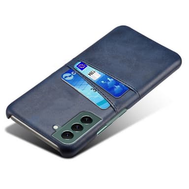SKALO Samsung S24 PU Läder Skal med Korthållare/Plånbok - Blå