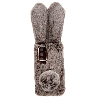 SKALO Samsung S24 3D Soft Furry Bunny Ears Skal - Brun
