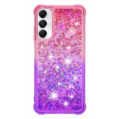 SKALO Samsung A05s 4G Kvicksand Glitter Hjärtan TPU-skal - Rosa-Lila