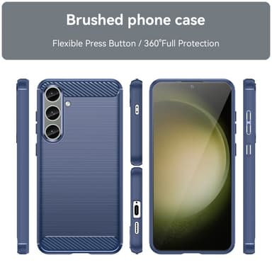 SKALO Samsung S24+ Armor Carbon Stöttåligt TPU-skal - Blå