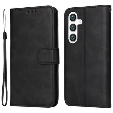 SKALO Samsung S24 PU-Läder Plånboksfodral - Svart