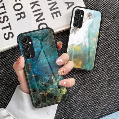 SKALO Samsung A05s 4G Marmor Härdat Glas TPU-skal - Motiv 1