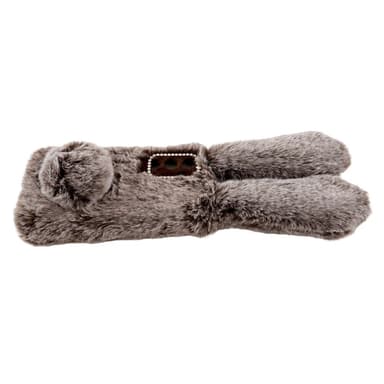 SKALO Samsung S24 3D Soft Furry Bunny Ears Skal - Brun