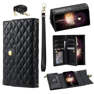 SKALO Samsung S24 Evelope Clutch 8-Fack - Svart
