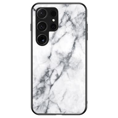 SKALO Samsung S24 Ultra Marmor Härdat Glas TPU-skal - Motiv 1
