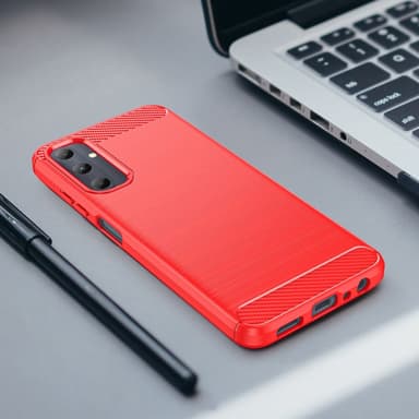 SKALO Samsung A05s 4G Armor Carbon Stöttåligt TPU-skal - Röd