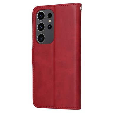 SKALO Samsung S24 Ultra PU-Läder Plånboksfodral - Röd