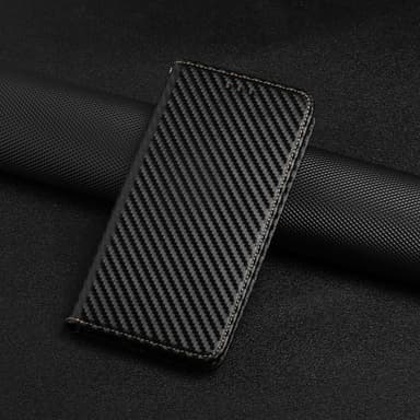 SKALO Samsung S24 Carbon Fiber Plånboksfodral - Svart