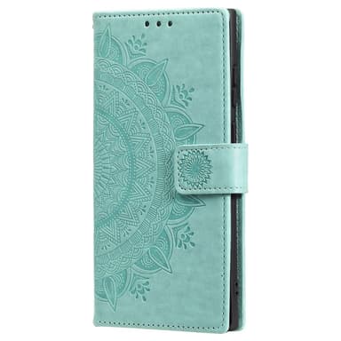 SKALO Samsung S24 Ultra Mandala Plånboksfodral - Turkos
