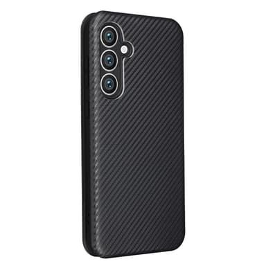 SKALO Samsung S23 FE Carbon Fiber Plånboksfodral - Svart